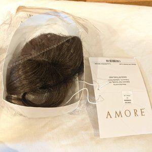 NWT Amore Fringe Flair Clip-on Bangs with Side Fringe - Marble Brown